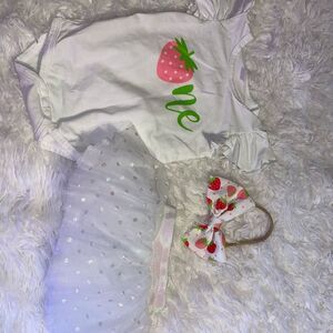 Strawberry-Themed Kids Accessory Set